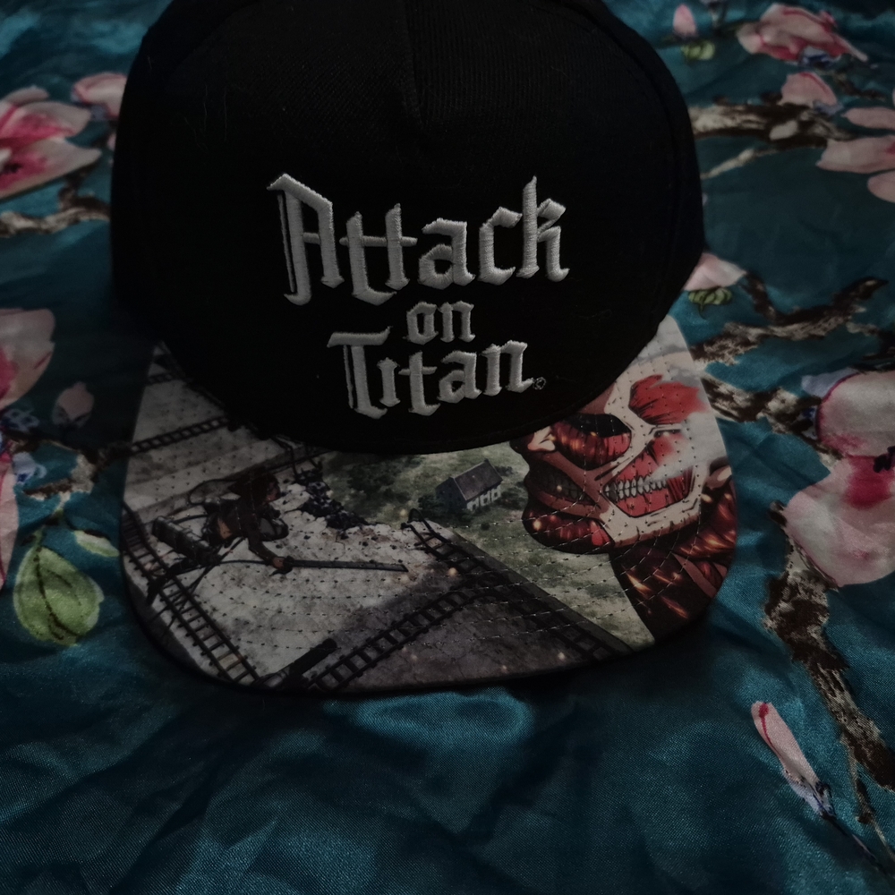 Attack on Titan Black Snapback Hat